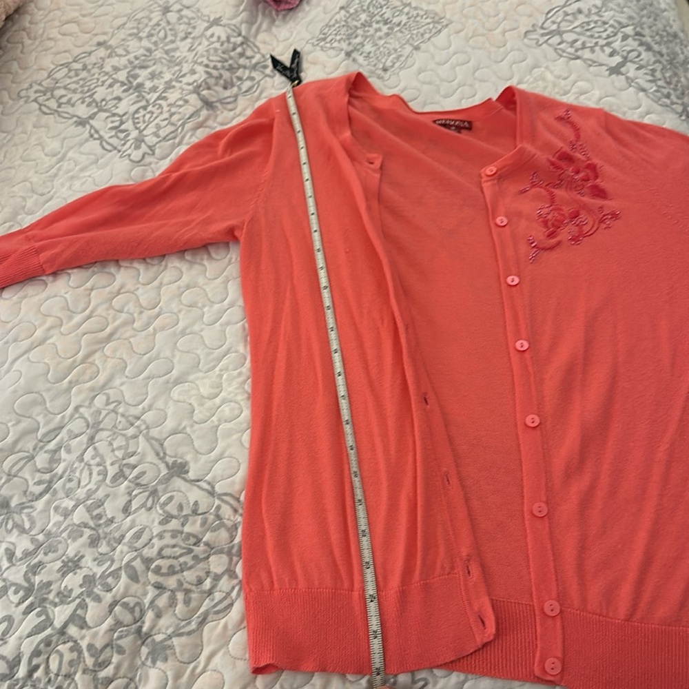 Merona coral quarter sleeve cardigan - Picture 7 of 7